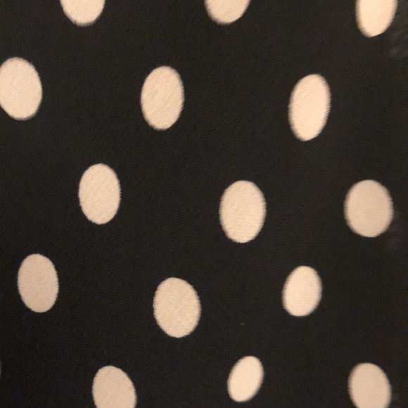 Chaps tiered black skirt with white polka dots - Picture 3 of 5